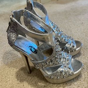 Silver Studded Heels
